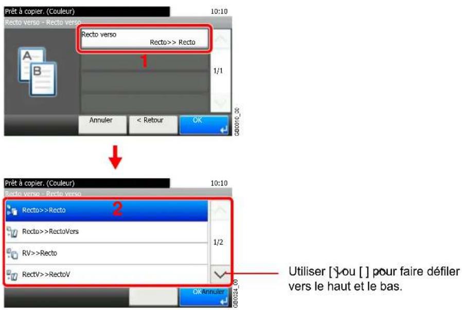 Triumph-Adler DCC 6520 - Sélectionner la fonction. - 3