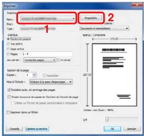 Triumph-Adler DCC 6520 - Configurer l'imprimante. - 1