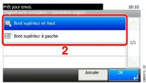 Triumph-Adler DCC 6520 - Sélectionner la position d'agrafage. - 2