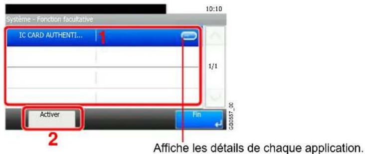 Triumph-Adler DCC 6520 - Commencer l'utilisation d'une application. - 1
