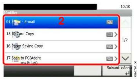 Triumph-Adler DCC 6520 - Pour modifier un favori - 3