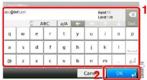Triumph-Adler DCC 6520 - Adresse e-mail - 1