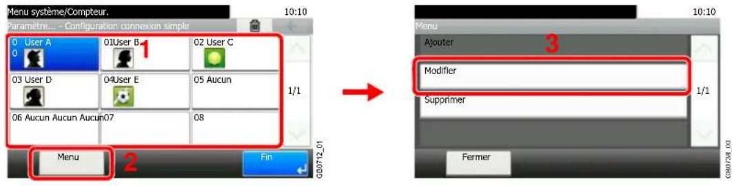 Triumph-Adler DCC 6520 - Pour modifier un utiliser - 1