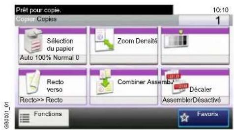 Triumph-Adler DCC 6520 - Sélectionner les fonctions. - 1