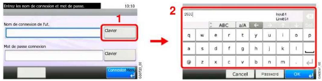Triumph-Adler DCC 6520 - Entre le nom d'utilisateur de connexion. - 1