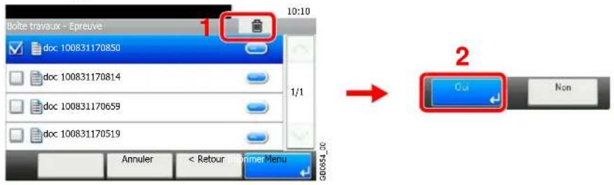 Triumph-Adler DCC 6520 - Imprimer et supprimer le document. - 2