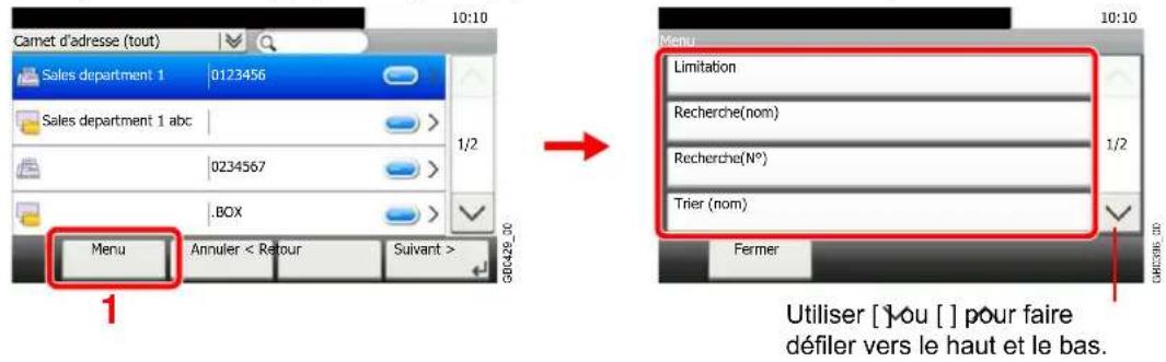 Triumph-Adler DCC 6520 - Sélectionner les destinations. - 2