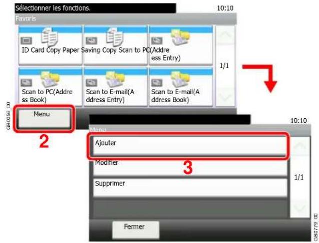Triumph-Adler DCC 6520 - Configurer la fonction. - 4