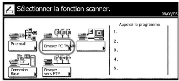 Triumph-Adler DCC 2635 - Numériser une image avec la fonction Envoyer PC - 2