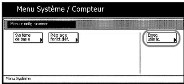 Triumph-Adler DCC 2632 - Enregistrement des informations utilisateur - 1