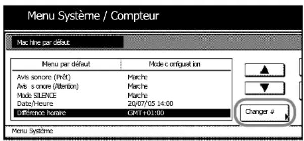 Triumph-Adler DCC 2625 - Configuration de la date et de l'heure et de la différence horaire - 3