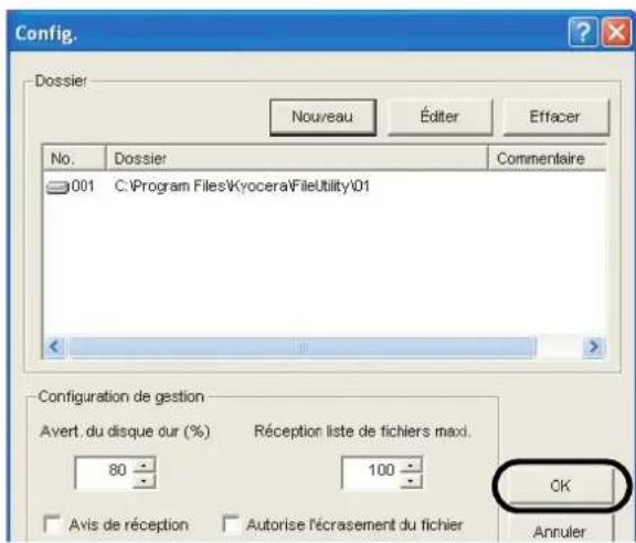 Triumph-Adler DCC 2625 - Enregistrement des dossiers de sauvegarde des fichiers - 7
