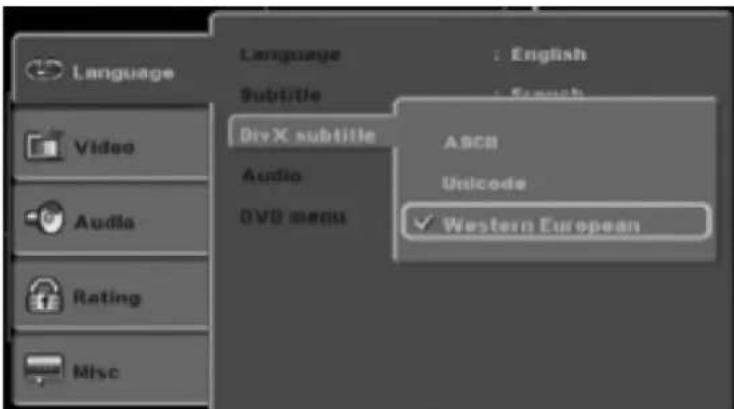 TOKAI DVM316 - LANGUE DES SOUS-TITRES EXTERNES MPEG-4 - 1