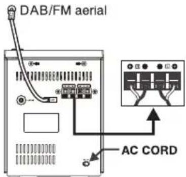 DENVER MDA240 - INSTALLING THE SPEAKER WIRE TO THE SPEAKER TERMINALS - 1