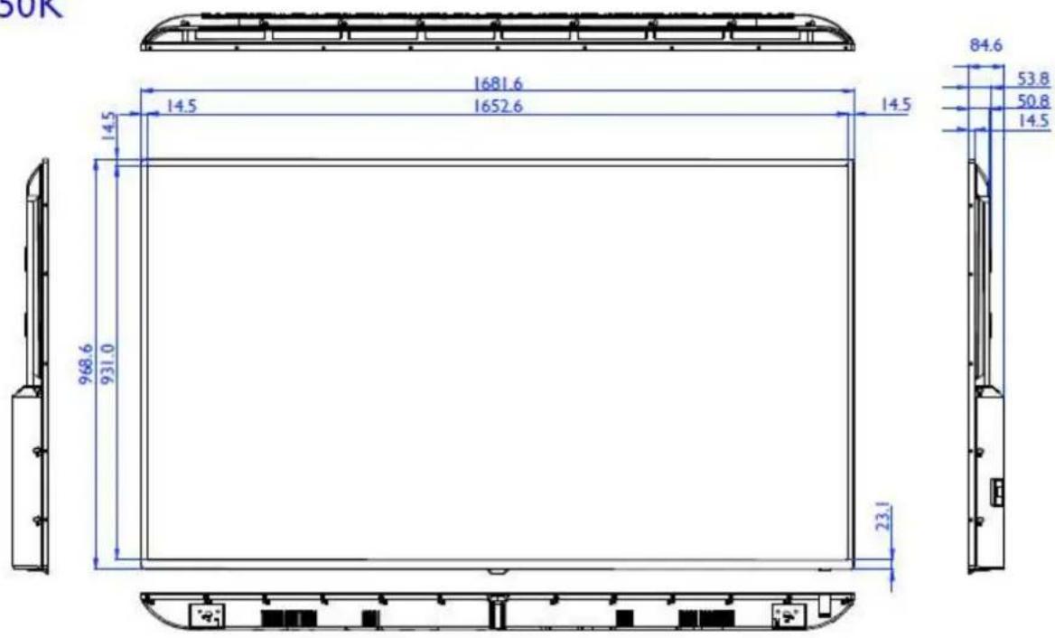 BENQ ST750K - Dimension - 1