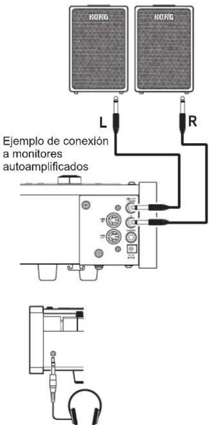 KORG D1 - Utilización de auriculares - 2