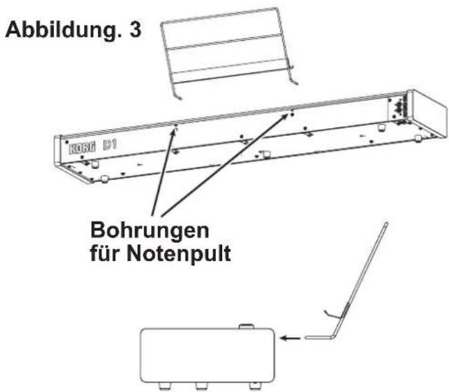 KORG D1 - Notenpult aufstellen - 2