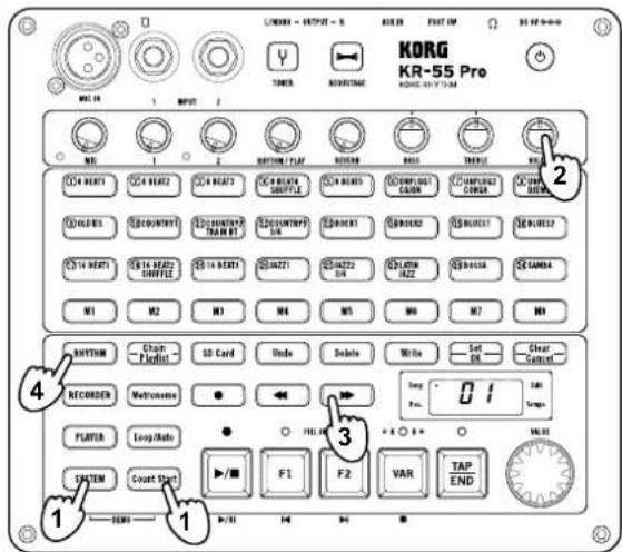 KORG KR55 Pro - Écoute des morceaux de démonstration - 1
