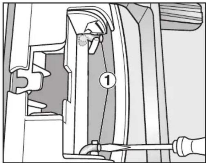 MIELE TWE 620 WP ECO - Change over the door hinge on the door - 1