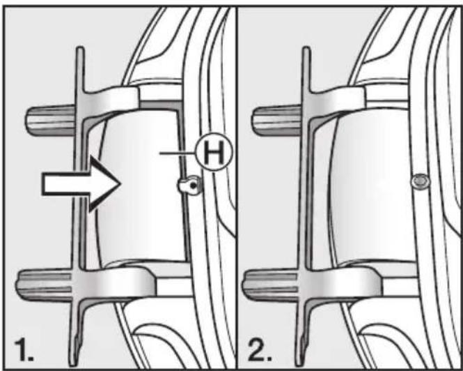 MIELE TWE 620 WP ECO - Change over the door hinge on the door - 4
