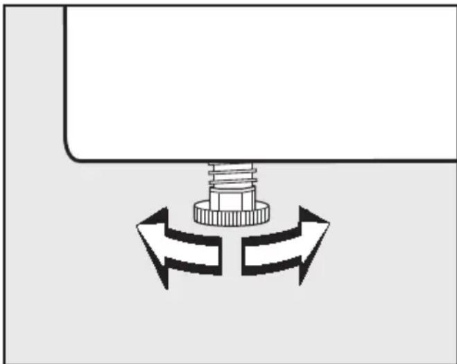 MIELE TWE 620 WP ECO - Levelling the dryer - 2