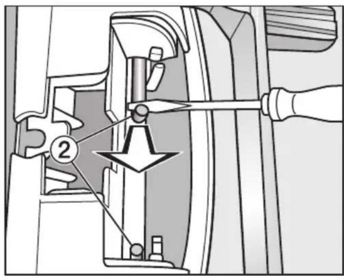MIELE TWE 620 WP ECO - Change over the door hinge on the door - 2