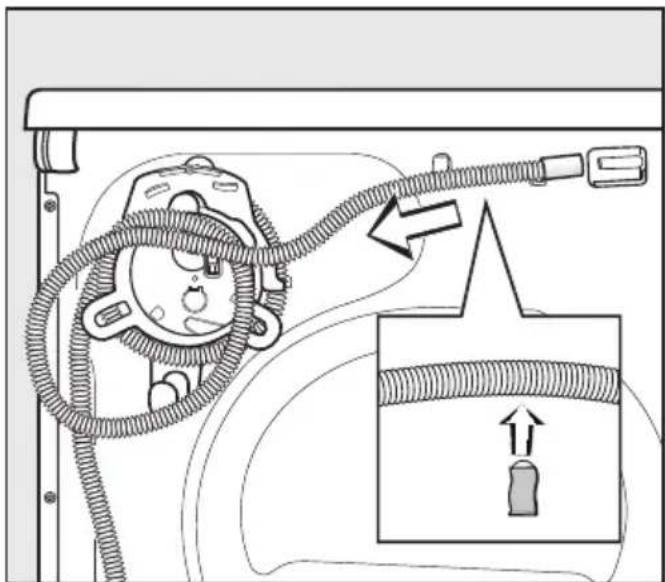 MIELE TWE 620 WP ECO - Arranging the drain hose - 1