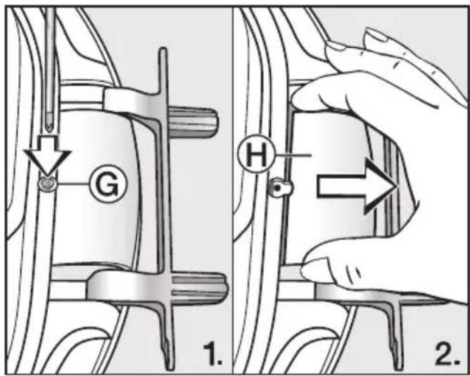 MIELE TWE 620 WP ECO - Dismantle the door hinge from the door - 1