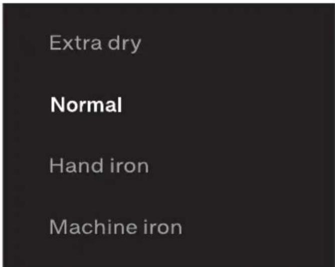 MIELE TWE 620 WP ECO - Programmes with drying levels - 1