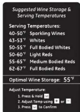 GE GWS04HAESS - When the Wine Center/Beverage and Wine Center is Plugged In - 1