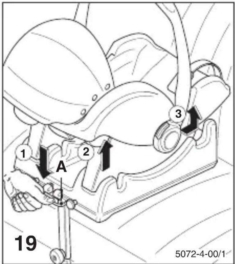 Storchenmuhle Twin 0 plus - De babyschaal verankeren: - 4