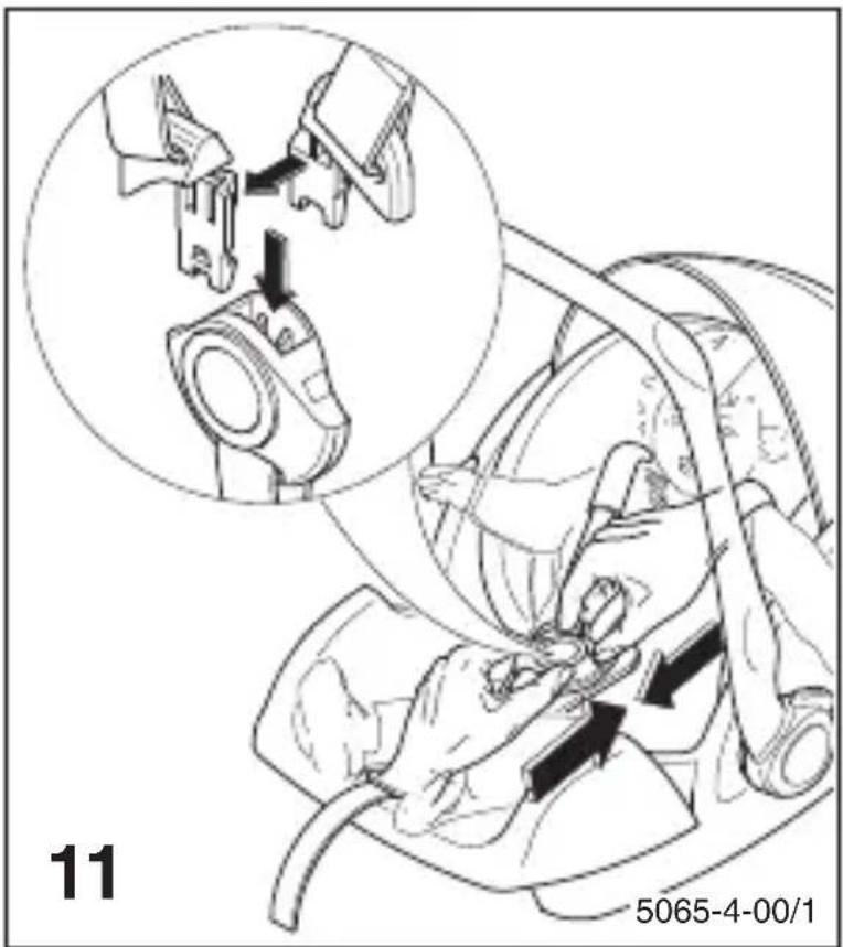 Storchenmuhle Twin 0 plus - Het kind vastsnoeren: - 2