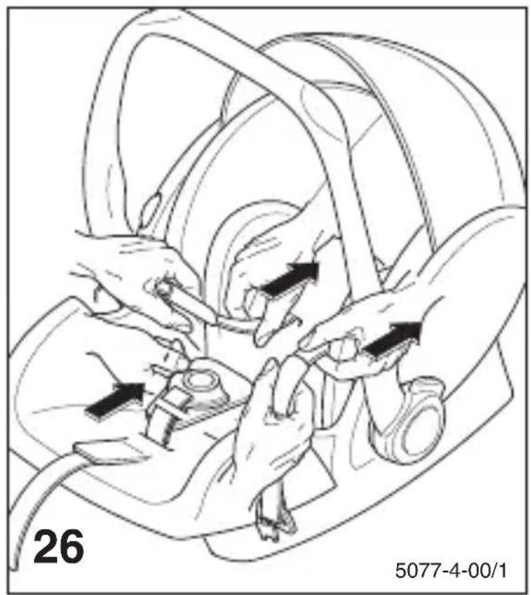 Storchenmuhle Twin 0 plus - Installing with the vehicle belt: - 4
