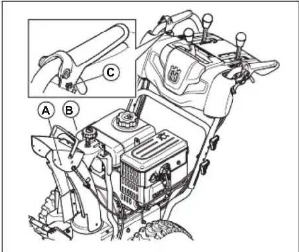 HUSQVARNA ST 227P - Lubrification de la machine - 1