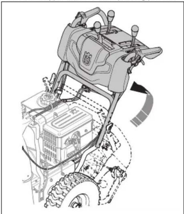 HUSQVARNA ST 227P - To install the handle - 1