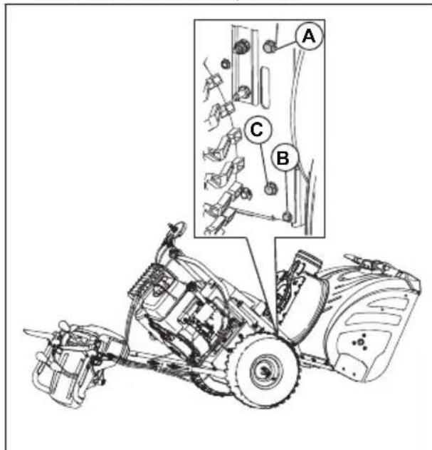 HUSQVARNA ST 227P - Para qitar la correa del barreno - 1