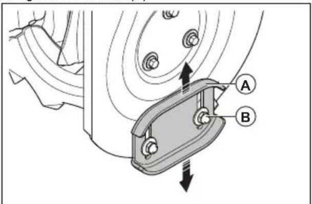 HUSQVARNA ST 227P - To adjust the skid plates - 2