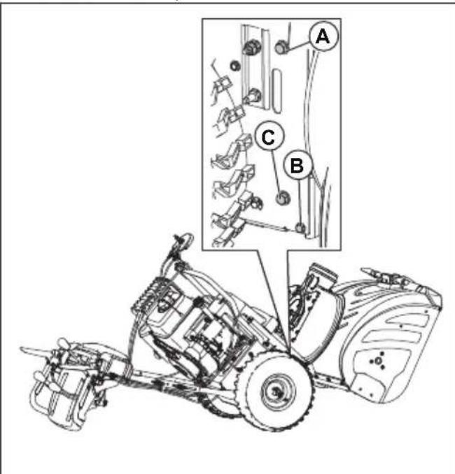 HUSQVARNA ST 224 - Montaggio della cinghia della coclea - 2