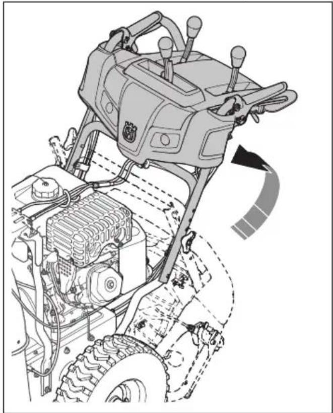 HUSQVARNA ST 224 - To install the handle - 1