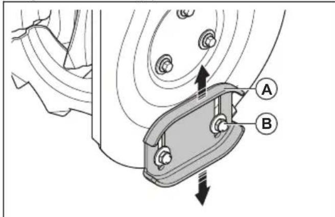 HUSQVARNA ST 224 - To adjust the skid plates - 1