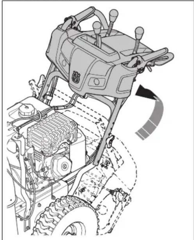 HUSQVARNA ST 224 - De hendel installeren - 1