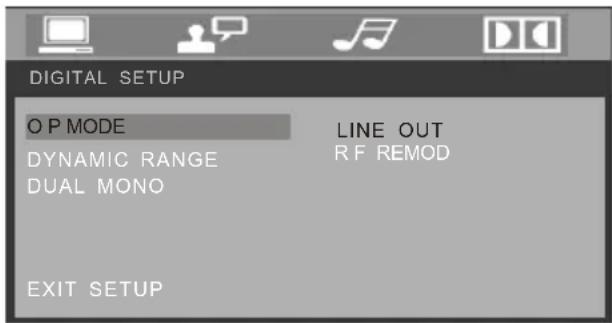 CONTINENTAL EDISON CEARDVD2 - Réglages du menu digital - 1