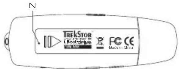 TrekStor I.Beat drive - 1) A TrekStor i. Beat drive kezelőszervei - 2