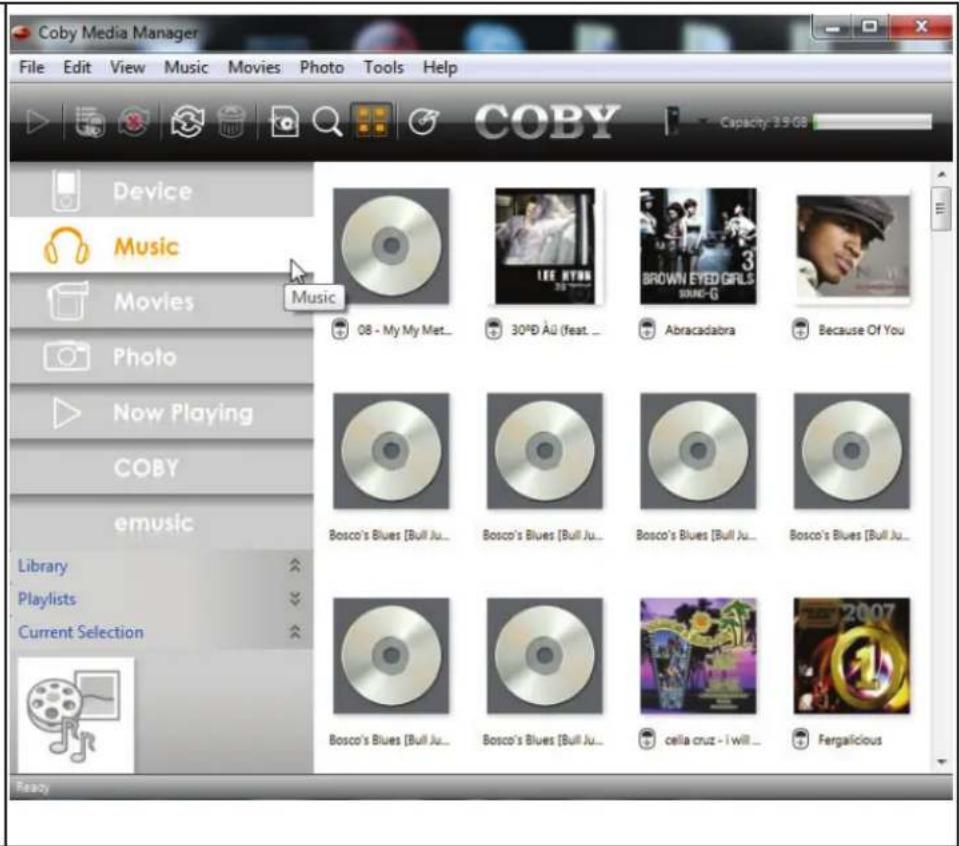COBY MP320 - Medien auf den Player übertragen - 3