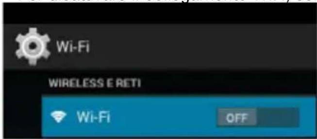 Trevi Mega Tab 13.3 - Attivazione/disattivazione Wi-Fi: - 2