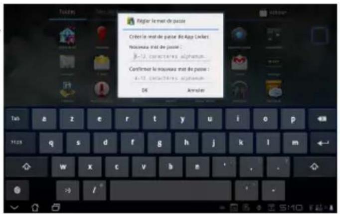 ASUS Transformer Pad TF300TL - Pour utiliser App Locker : - 1