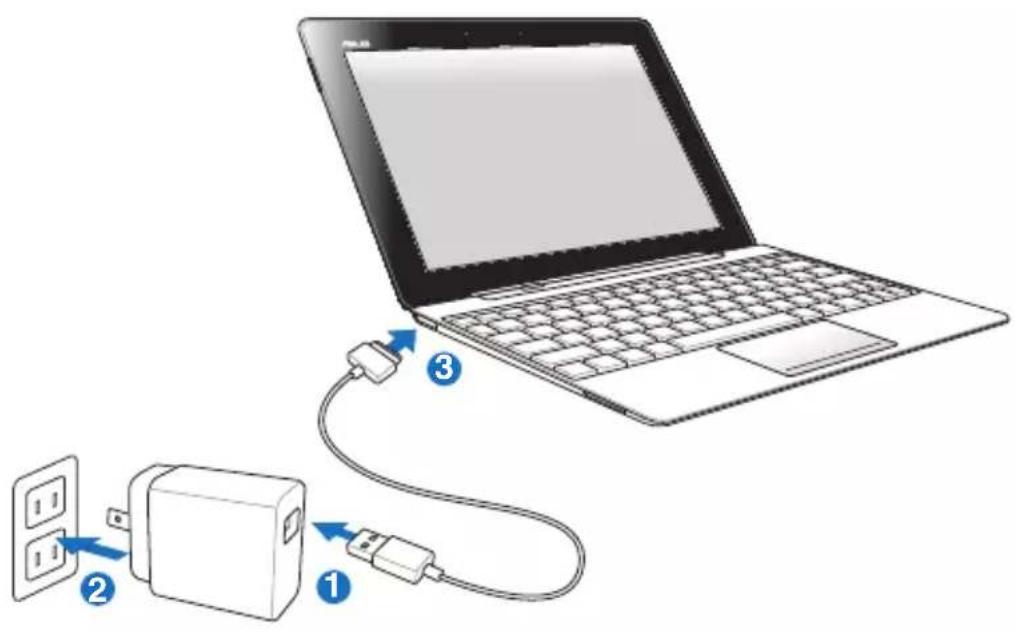 ASUS Transformer Pad TF300TL - Charger le Transformer Pad par le biais de la station d'accueil - 1