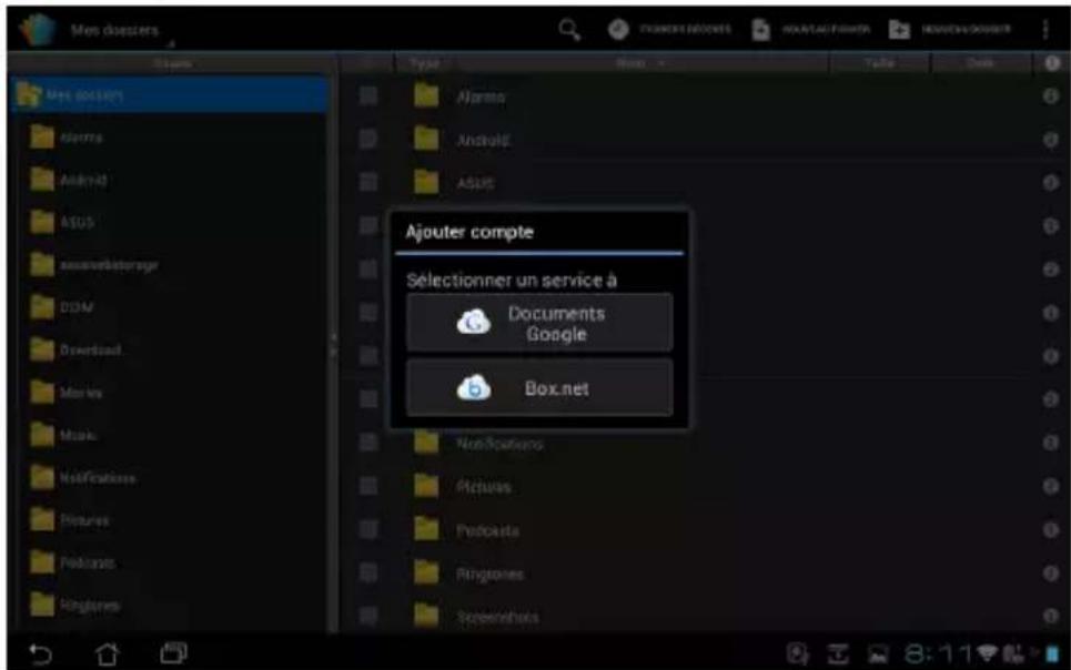 ASUS Transformer Pad TF300TL - Pour ajouter un compte : - 1