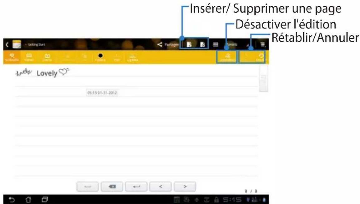 ASUS Transformer Pad TF300TL - Utiliser les bloc-notes - 4