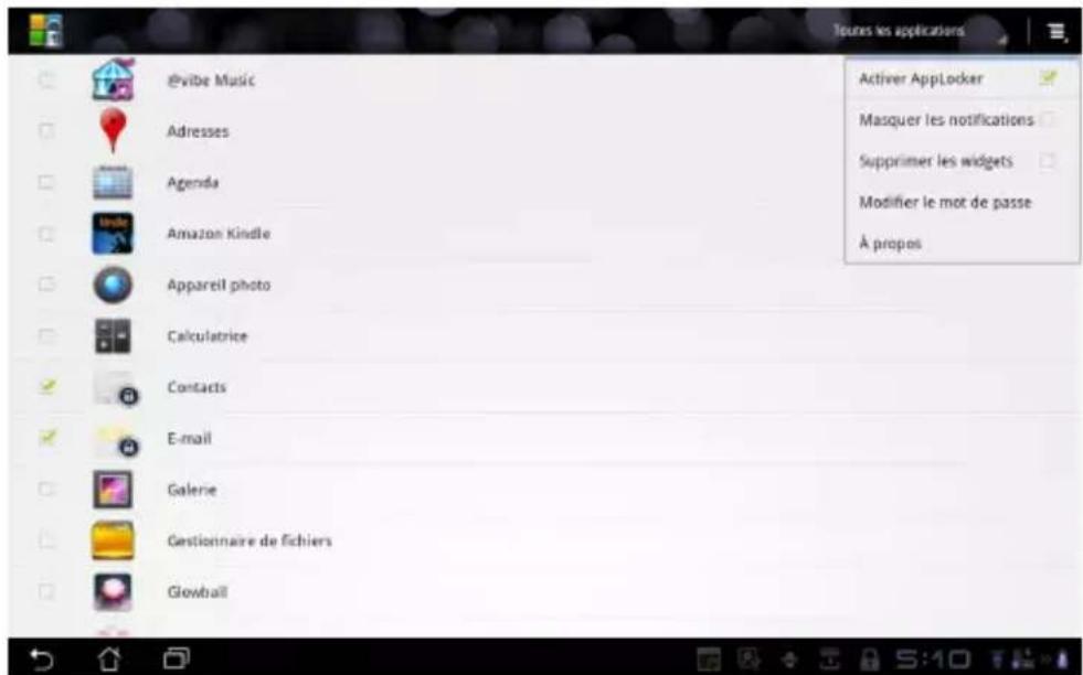 ASUS Transformer Pad TF300TL - Pour utiliser App Locker : - 2